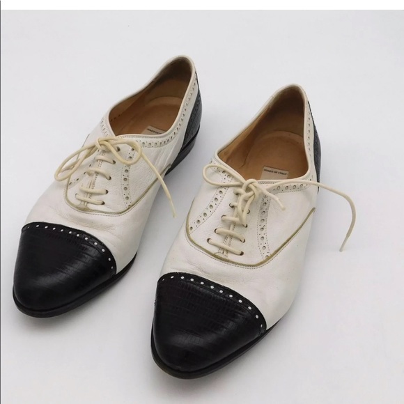 VTG Lario 1898 Leather Two Tone Oxfords - Picture 2 of 10